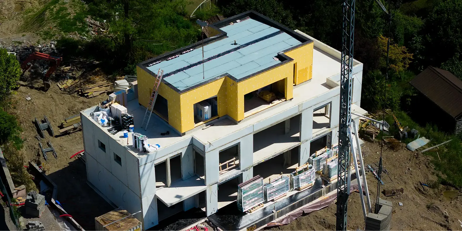 Construction ossature bois en hauteur, Chens-sur-Léman — C2K Charpente