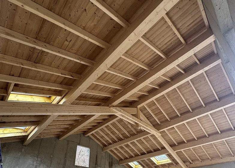 Ossature bois pour chalet alpin, C2K Charpente